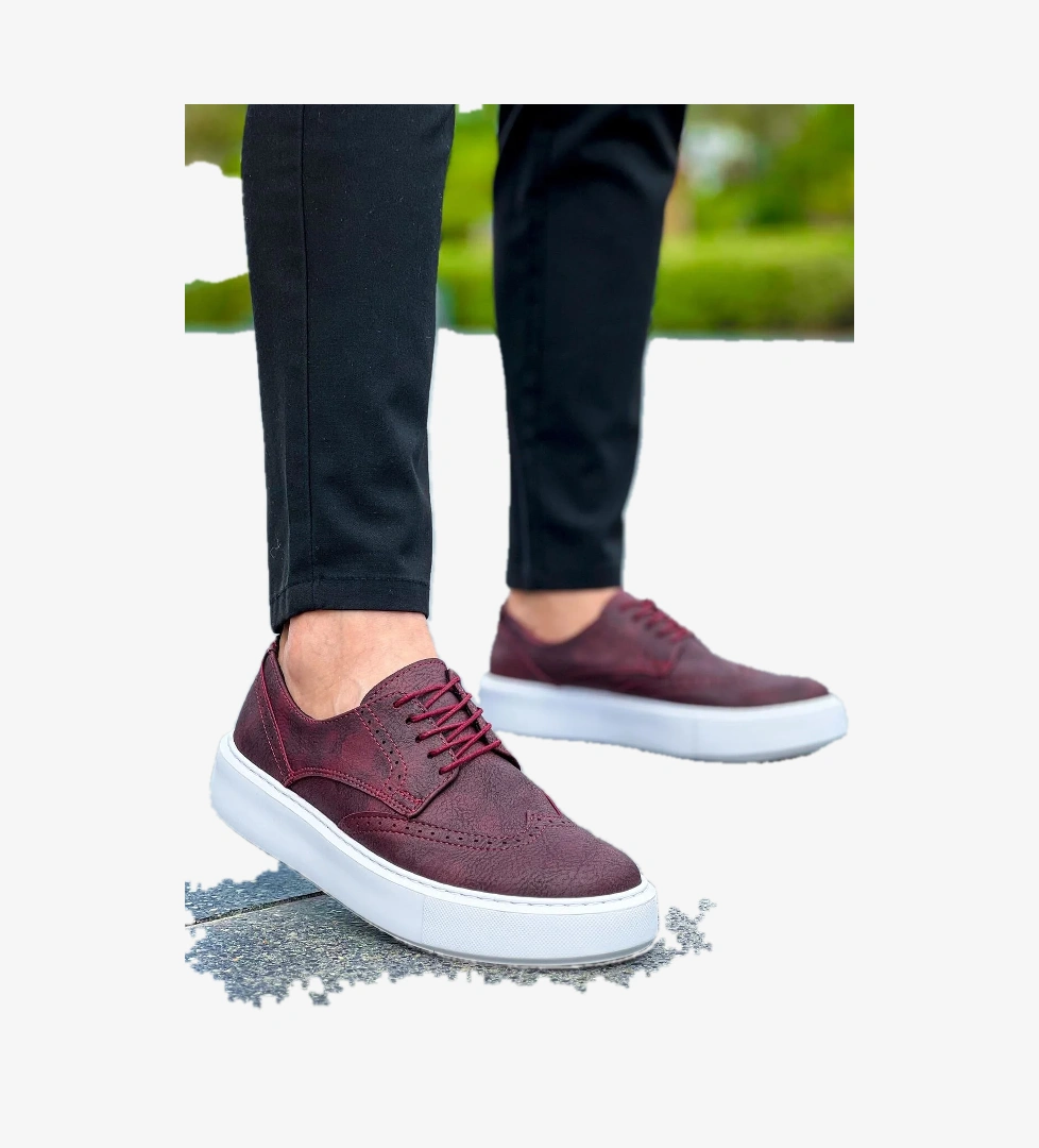 Bağcıklı Erkek Günlük Ayakkabı Bordo