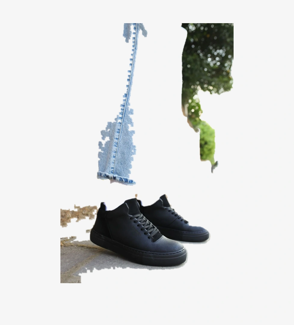 Pabucmarketi Bağcıklı Erkek Günlük Ayakkabı Siyah model görseli