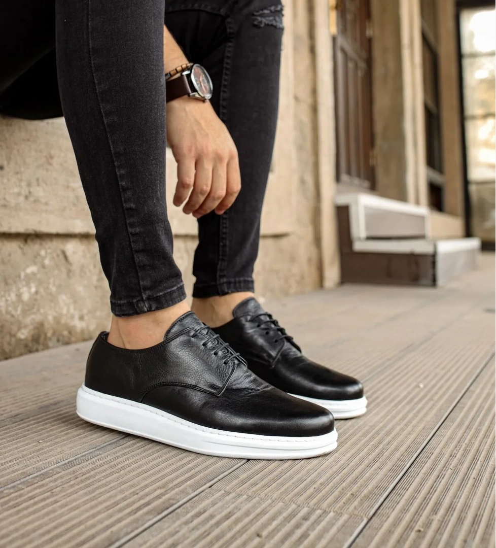 Pabucmarketi Bağcıklı Erkek Günlük Ayakkabı Siyah model görseli