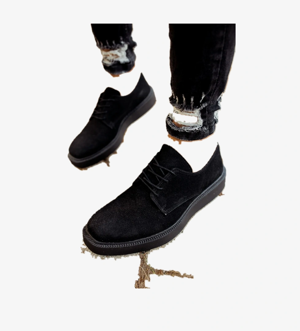 Pabucmarketi Bağcıklı Erkek Günlük Ayakkabı Siyah model görseli