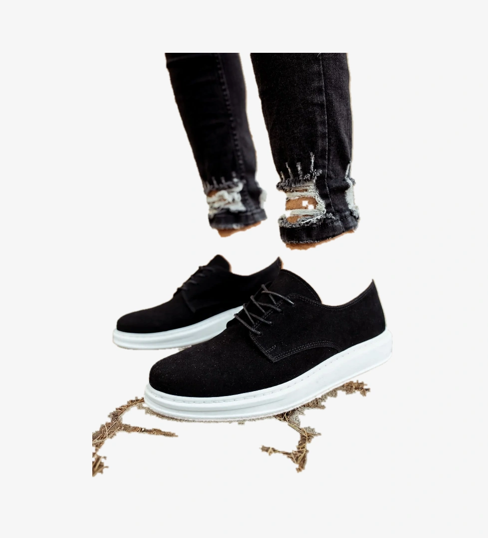 Pabucmarketi Bağcıklı Erkek Günlük Ayakkabı Siyah model görseli