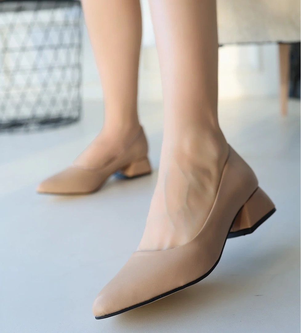 Kadın Nude Nut Topuklu Ayakkabı