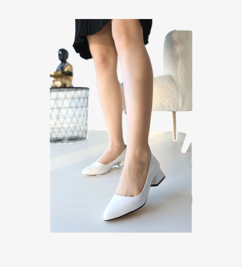 Kadın Beyaz Topuklu Ayakkabı