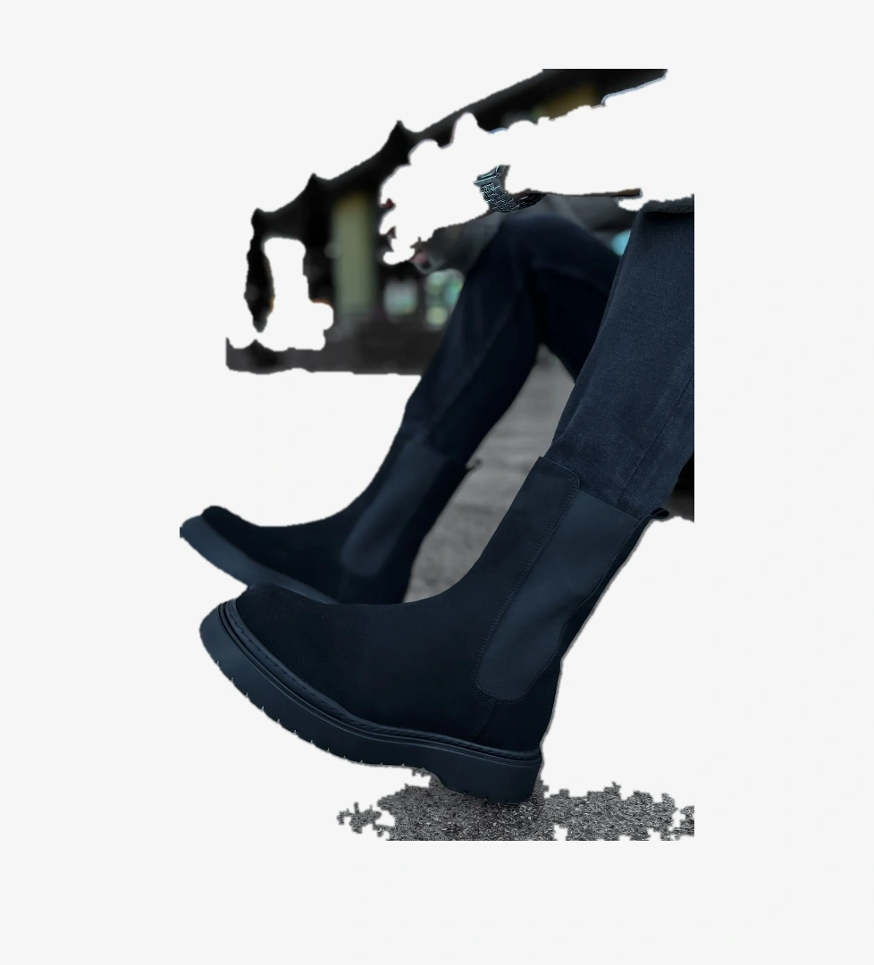 Lastikli Erkek Chelsea Bot Siyah Süet