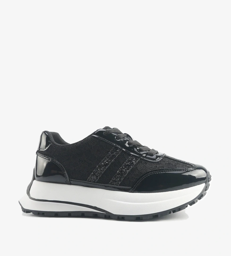 25S-010 5FX Siyah Kadın Sneaker - Görsel 1