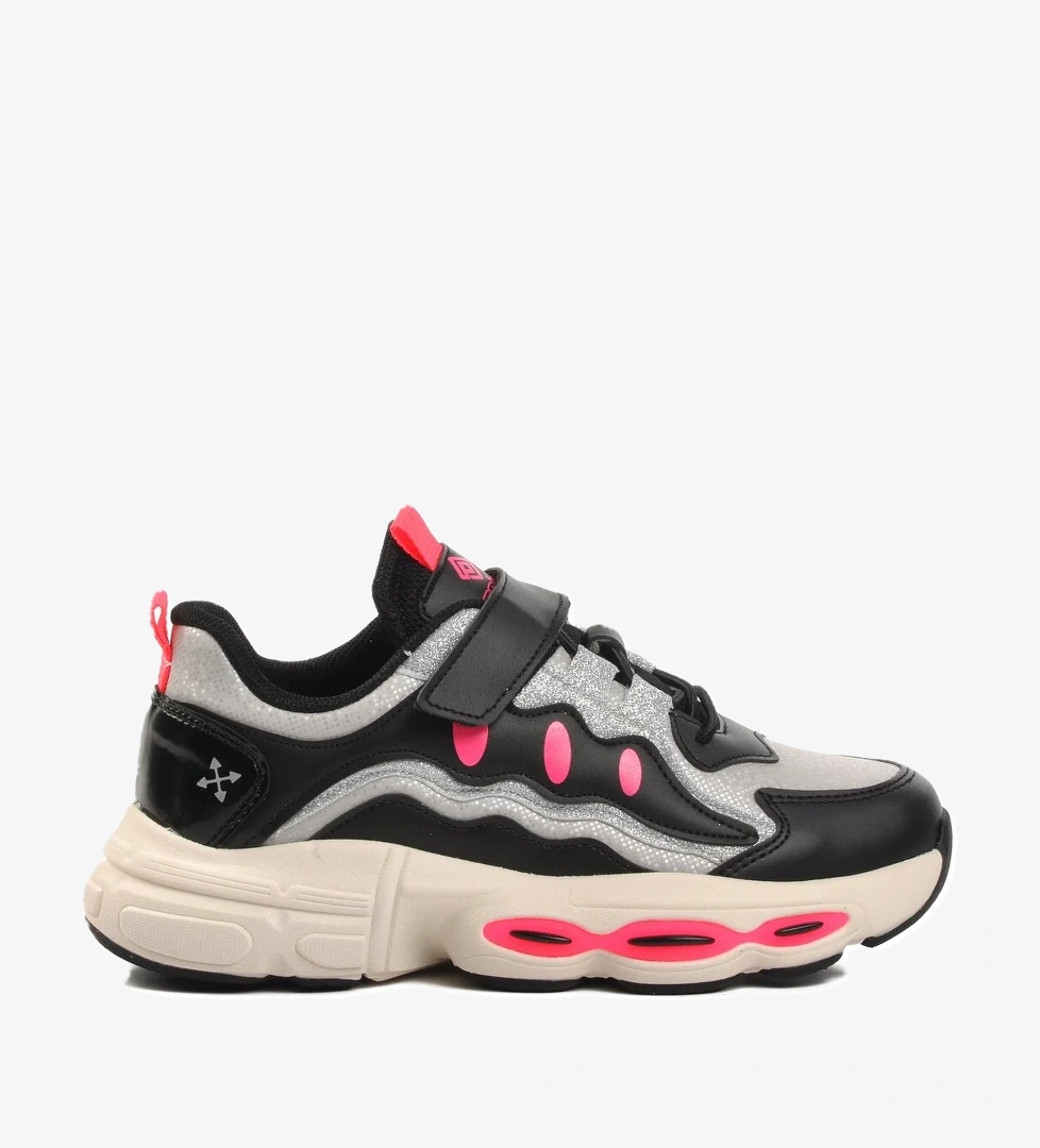 Gri Siyah Çocuk Spor Ayakkabı - Görsel 1