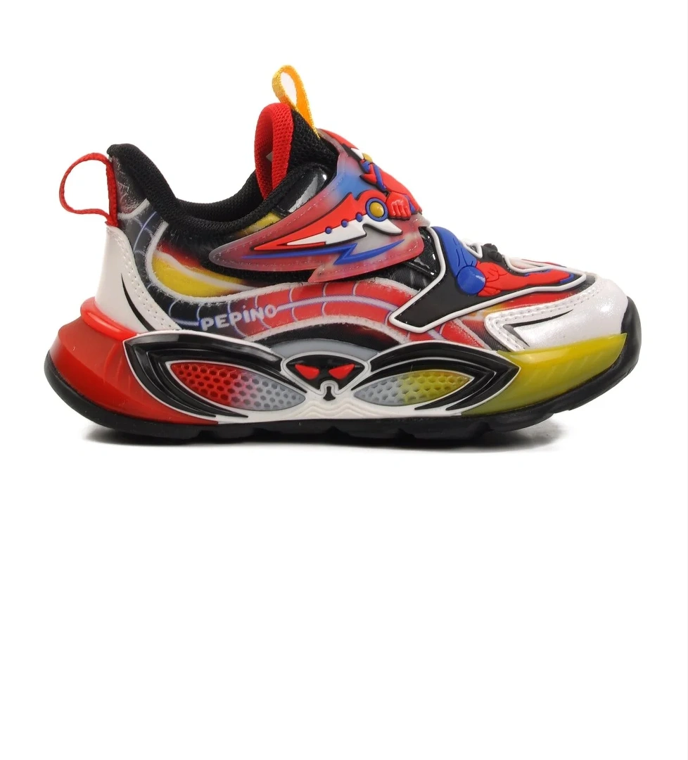Pepino Siyah Lacivert Kırmızı Yeşil Cırtlı Erkek Çocuk Spor Ayakkabı model görseli