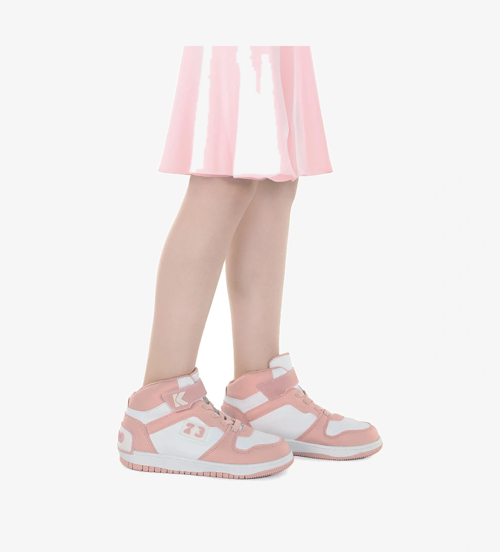 Carde Günlük Cırtlı Kız Çocuk Spor Ayakkabı Pudra - Görsel 1