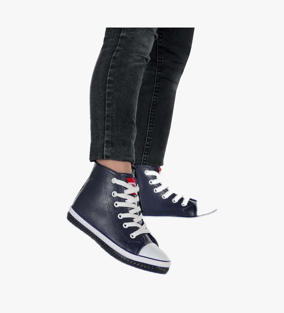 Pant Günlük Bağcıklı Fermuarlı Erkek Bebek Spor Ayakkabı Lacivert