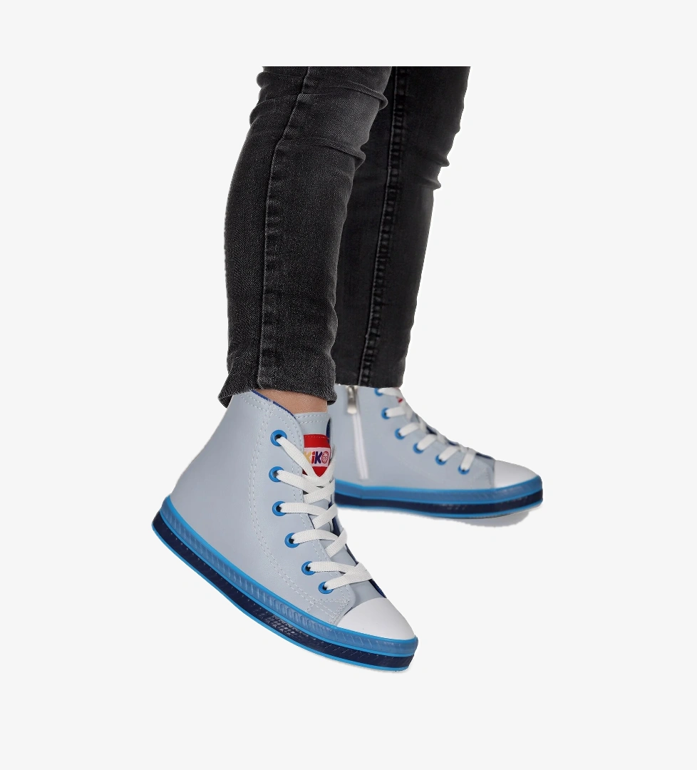 Pant Günlük Bağcıklı Fermuarlı Erkek Çocuk Spor Ayakkabı Mavi - Görsel 1