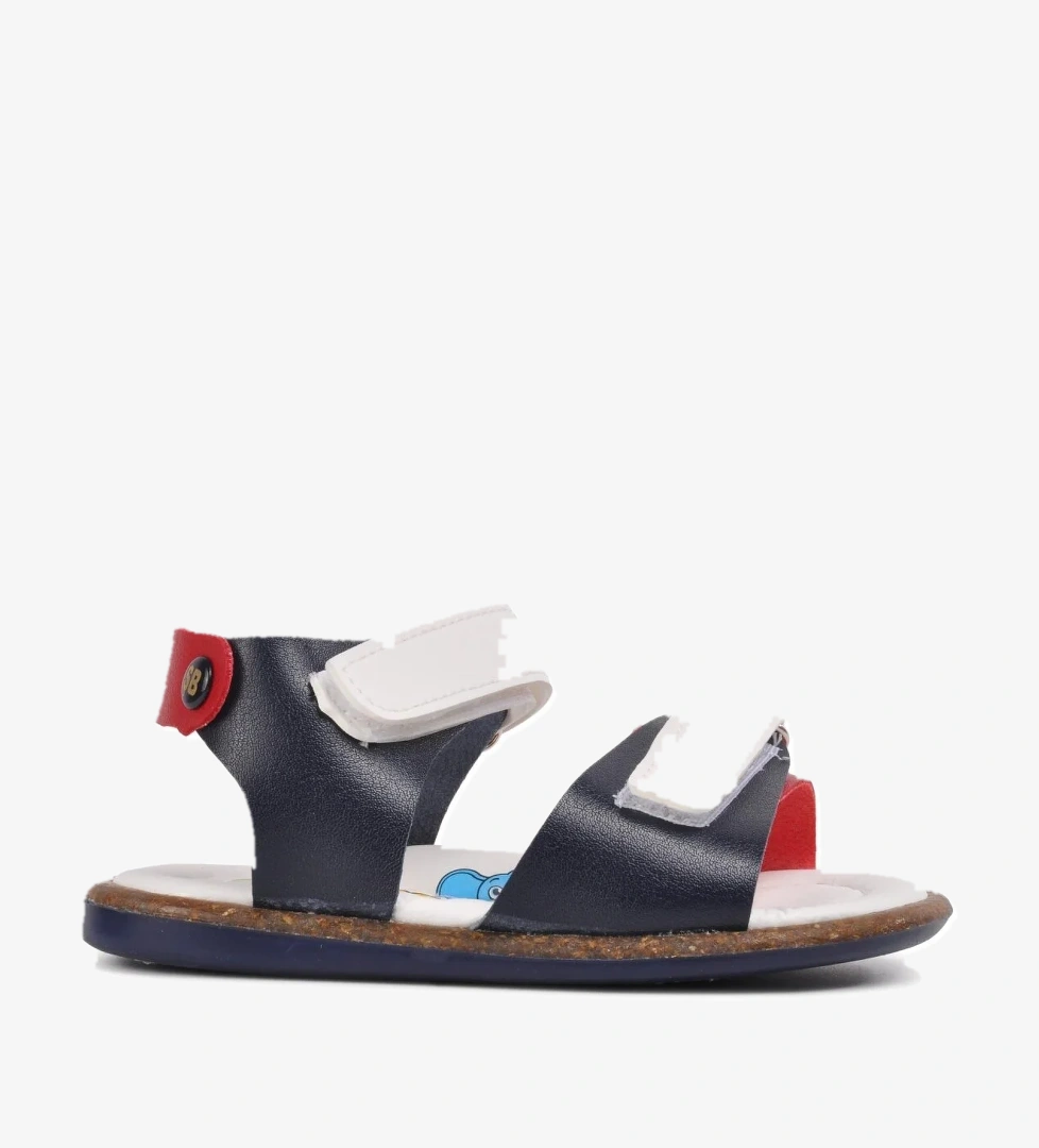 A Spor Aspor Lacivert Beyaz Kırmızı Comfort Erkek Çocuk Düz Sandalet model görseli