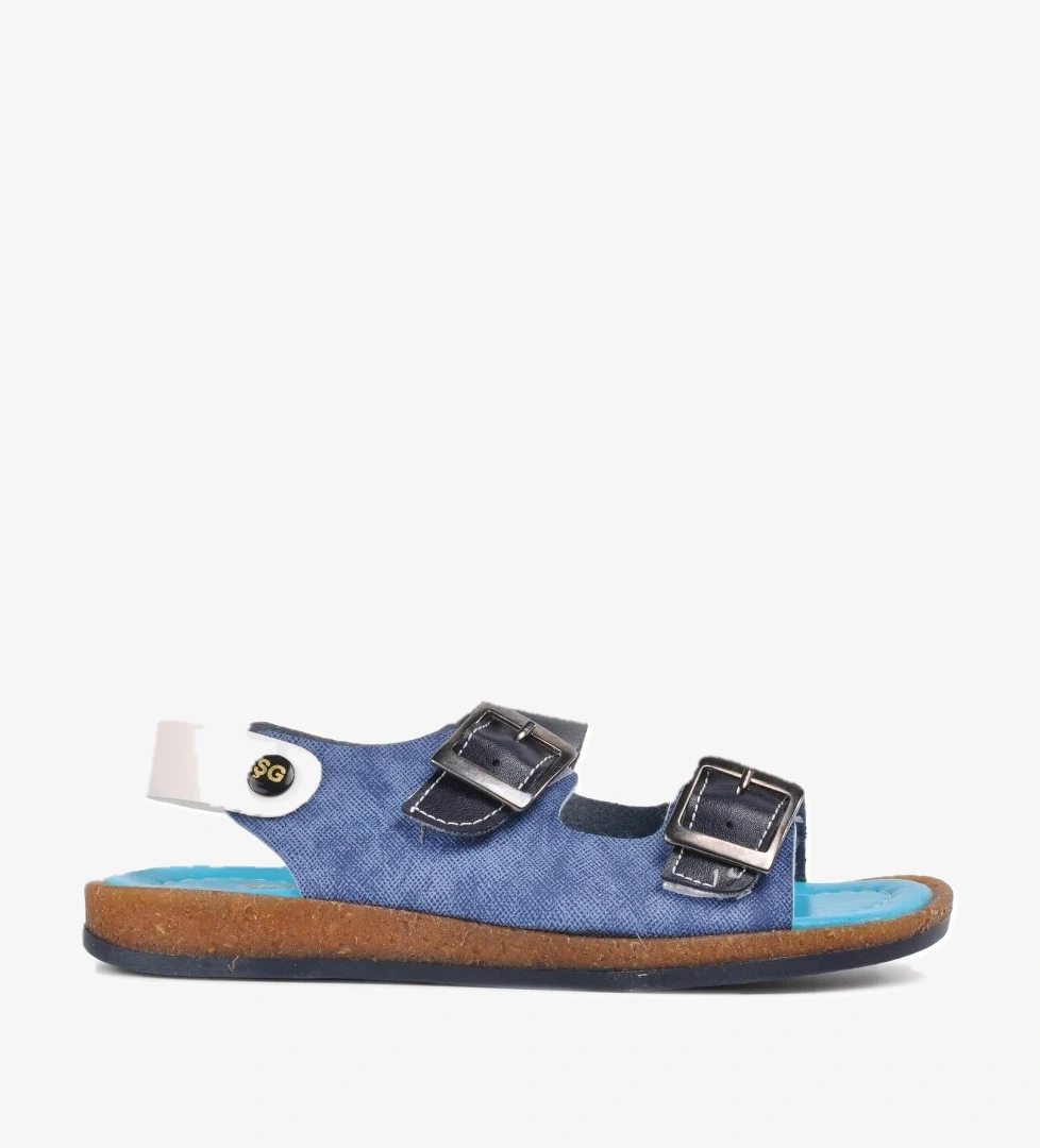 Aspor Lacivert Mavi Comfort Erkek Çocuk Düz Sandalet