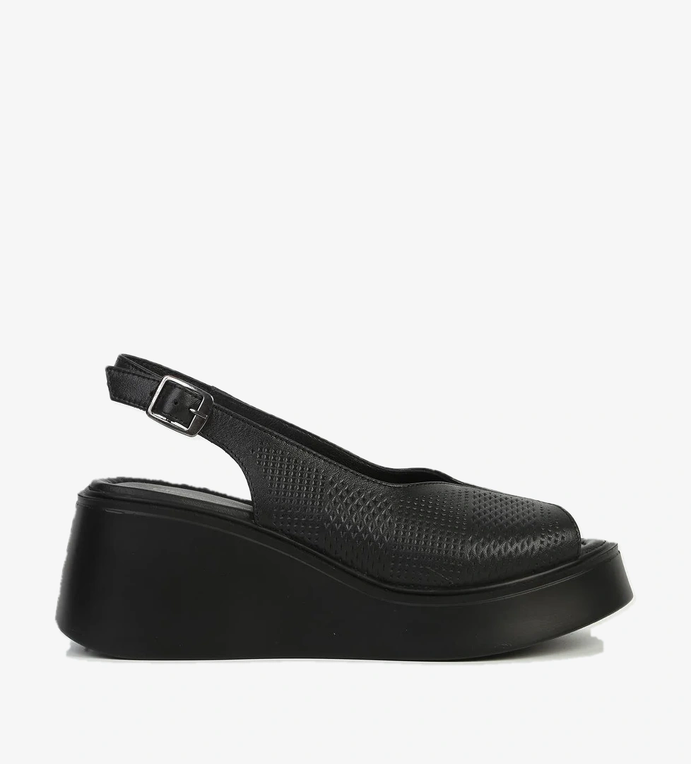 Siyah Kadın Dolgu Topuklu Ayakkabı PC-54587 - Görsel 1