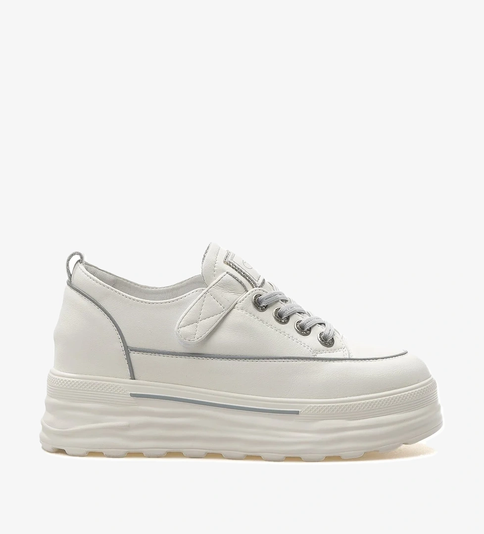 Kadın Gizli Topuklu Snekaer Günlük Ayakkabı 25y 25y363 Z Beyaz/gri - Görsel 1