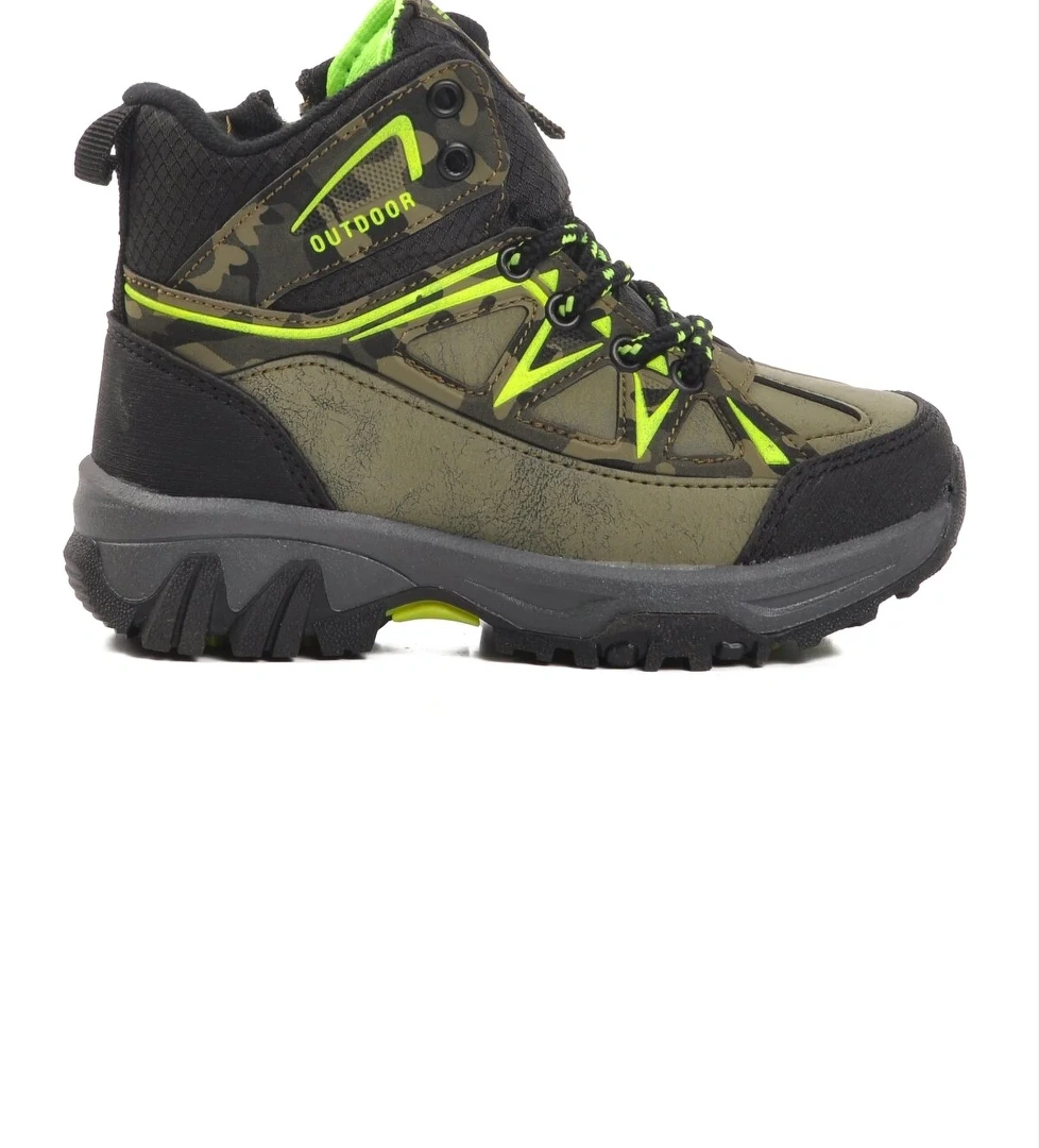 Aspor Haki Yeşil Kamuflaj Çocuk Trekking ve Outdoor Bot