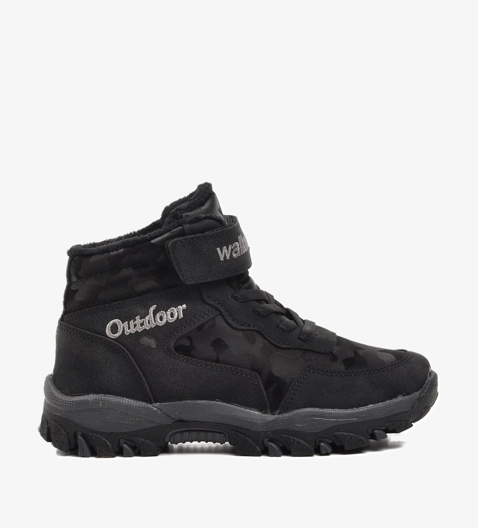 Siyah Cırt Cırtlı Çocuk Trekking ve Outdoor Bot - Görsel 1