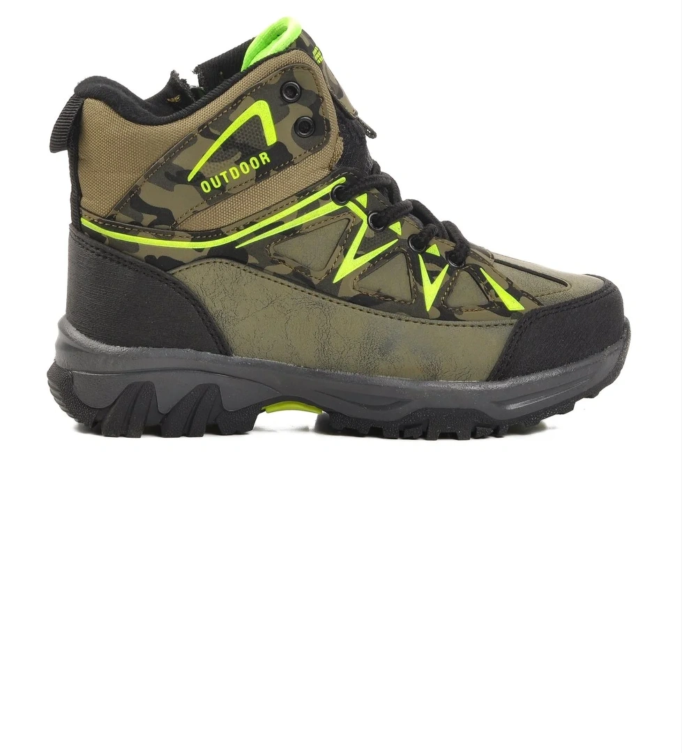 Aspor Haki Yeşil Kamuflaj Çocuk Trekking ve Outdoor Bot