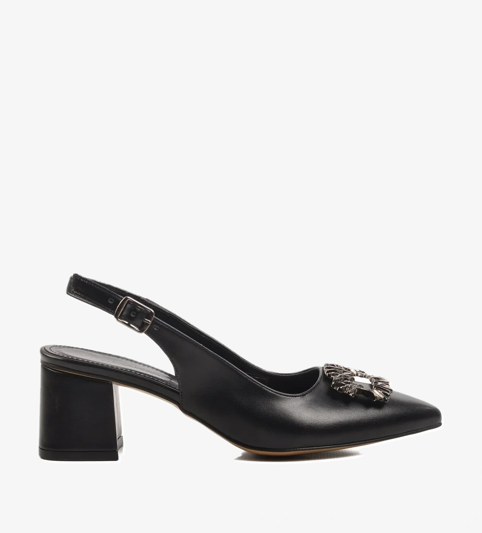 Aspor Siyah Kadın Topuklu Ayakkabı