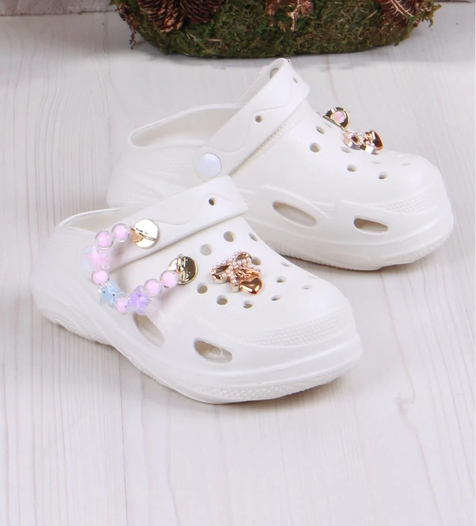 Clx 6990 Plaj Deniz Havuz Terliği Hafif Rahat Esnek Kız Çocuk Terlik