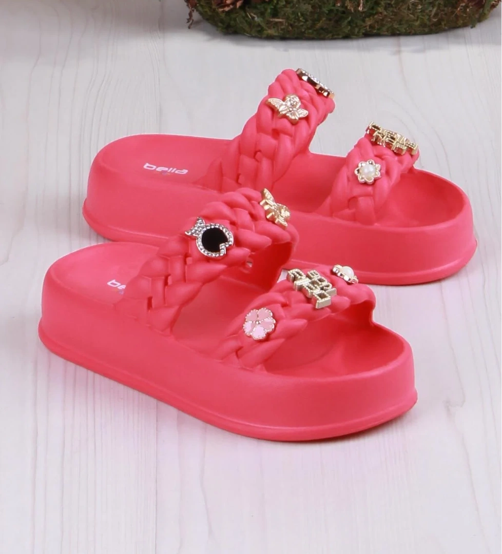 Bella E423 Plaj Deniz Havuz Terliği Hafif Rahat Esnek Kız Çocuk Terlik