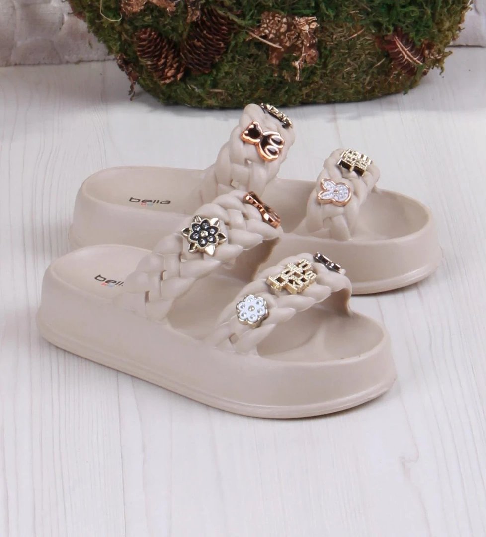 Bella E423 Plaj Deniz Havuz Terliği Hafif Rahat Esnek Kız Çocuk Terlik - Görsel 1