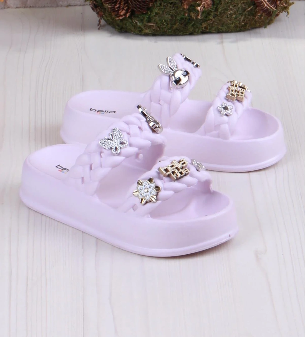 Bella E423 Plaj Deniz Havuz Terliği Hafif Rahat Esnek Kız Çocuk Terlik - Görsel 1