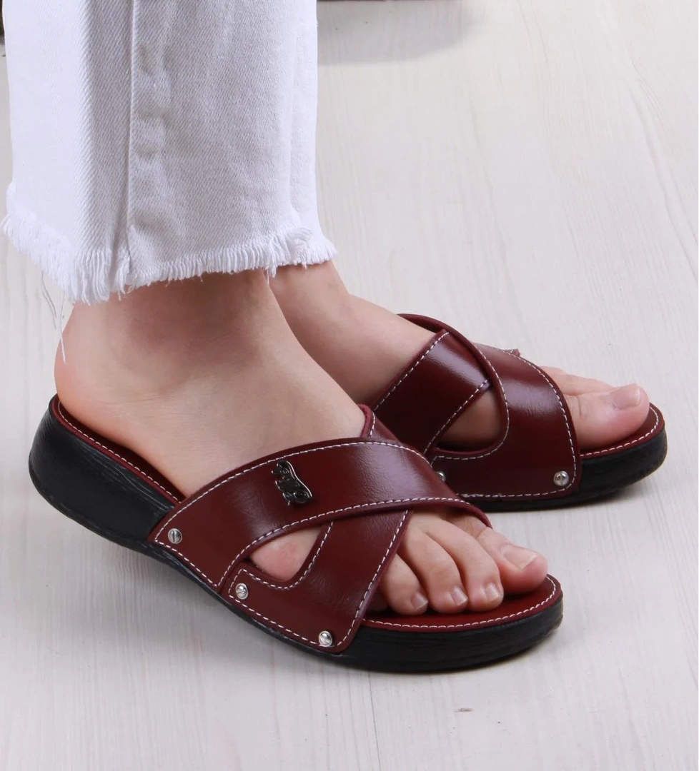 Fort Elis 1005 Rahat Çapraz Bantlı Ortopedik Kadın Terlik