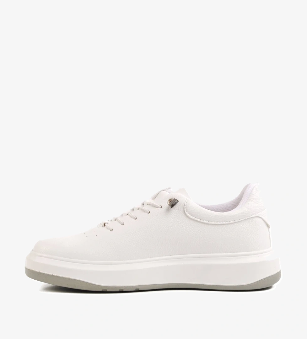 GENİŞ KALIP Beyaz Lastik Bağcıklı Erkek Casual Ayakkabı 404 M