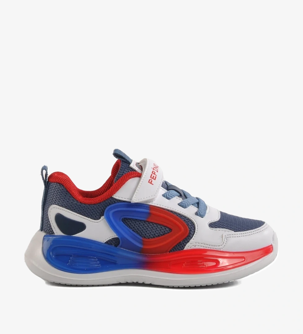 Beyaz Cırtlı Hafif Erkek Çocuk Spor Ayakkabı 1890 P