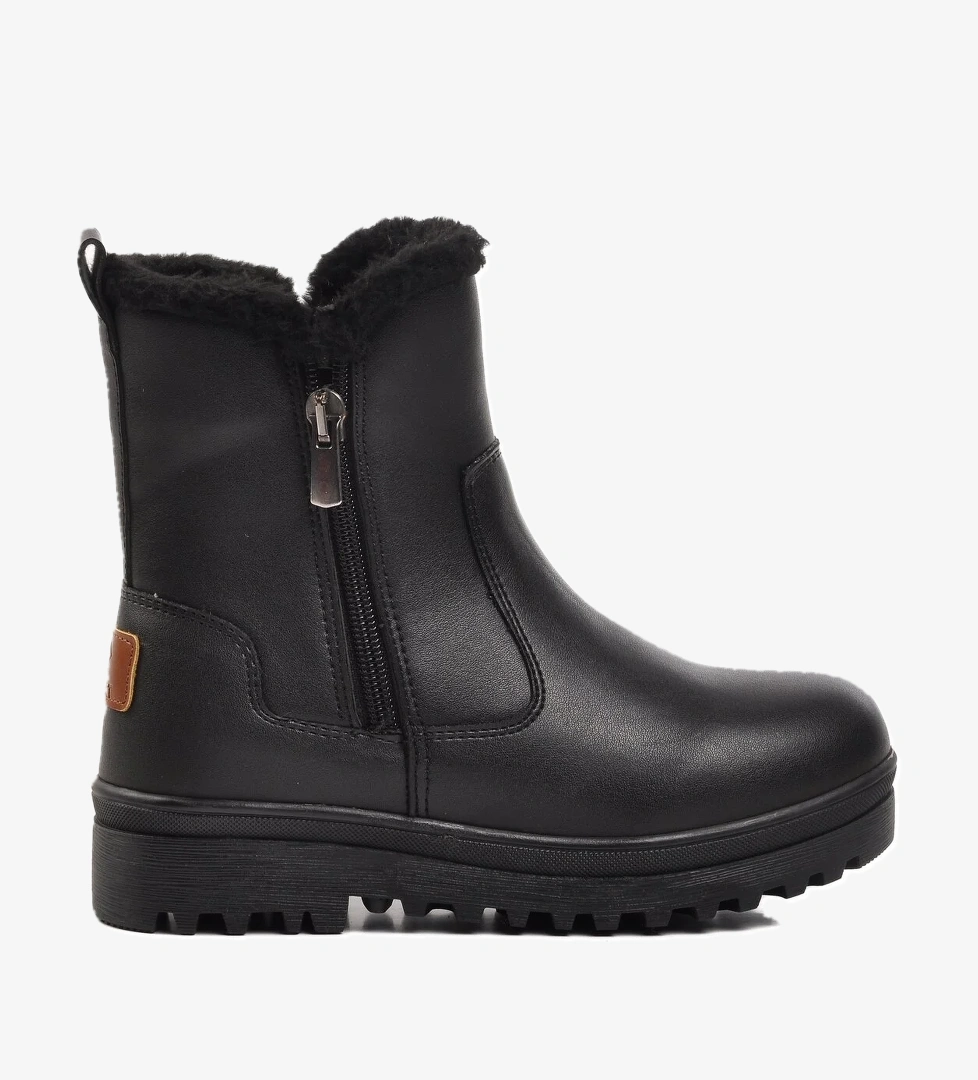 Aspor Siyah İçi Kürklü Kız Çocuk Bot - Görsel 1