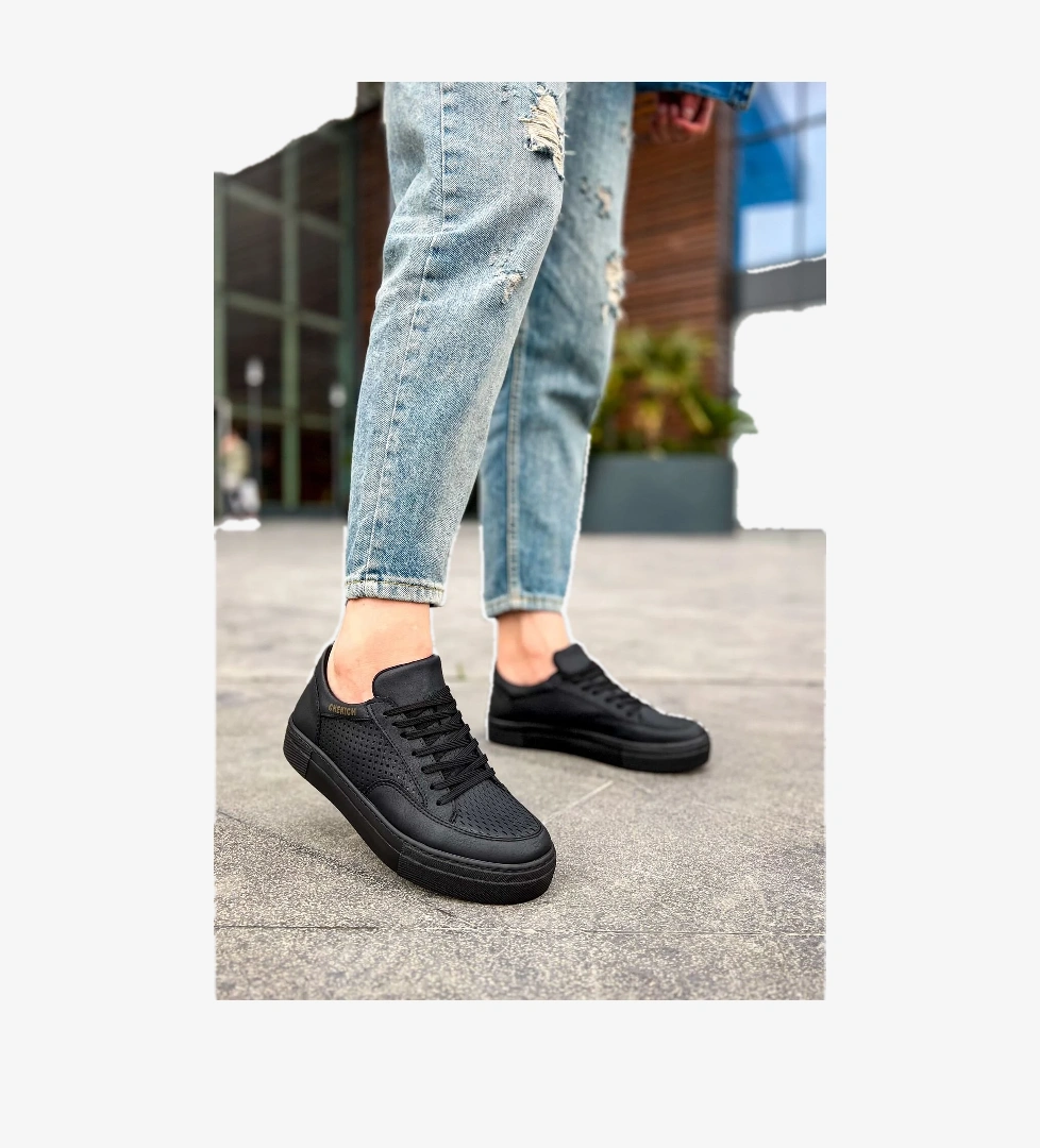 Pabucmarketi Bağcıklı Erkek Günlük Ayakkabı Siyah model görseli