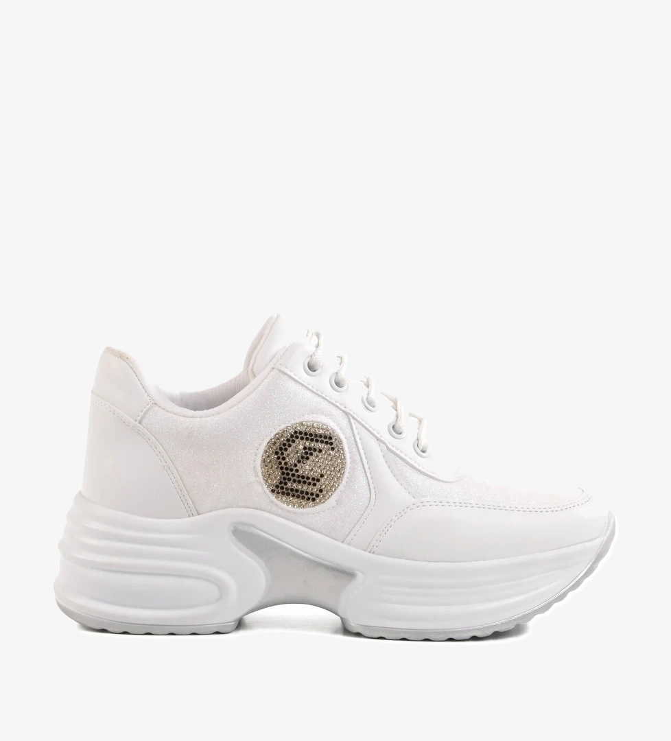 Beyaz Yüksek Taban Kadın Spor Ayakkabı 5016 Z