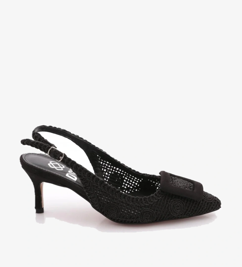 5627 Kadin Kare Tokali Topuklu Ayakkabi - Görsel 1