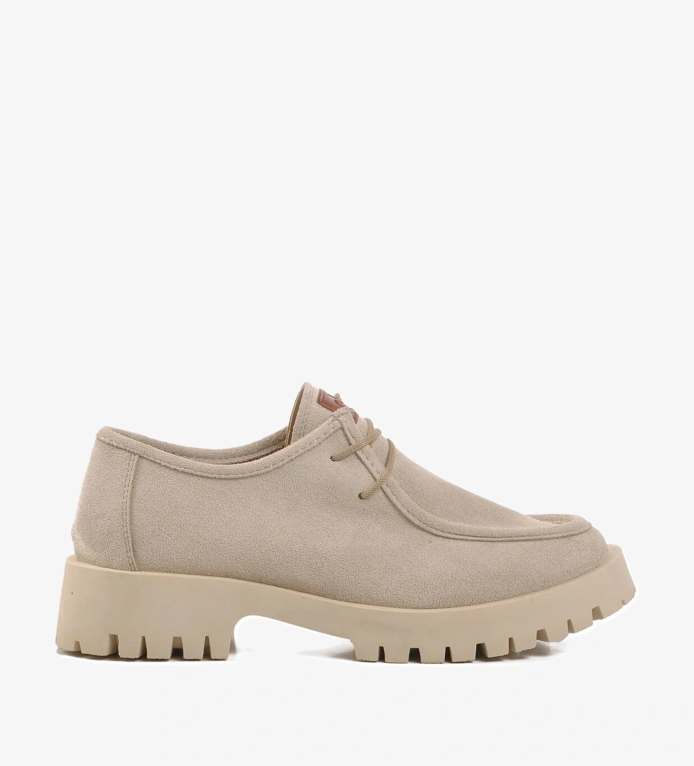Bej Süet Kadın Casual Ayakkabı