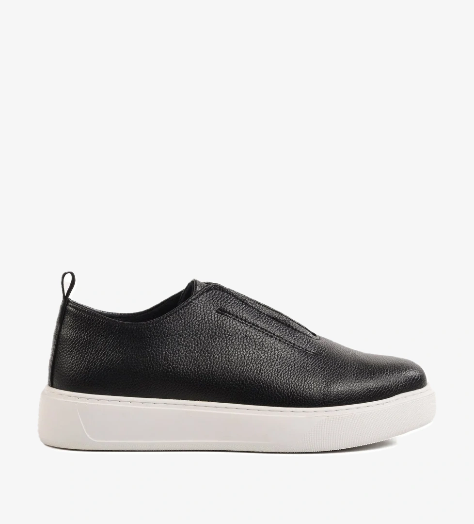 Aspor Siyah Slip-On Erkek Casual Ayakkabı - Görsel 1