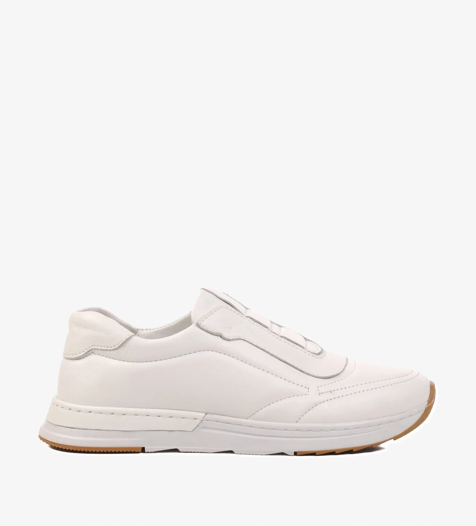 Aspor Beyaz Hakiki Deri Kadın Günlük Ayakkabı