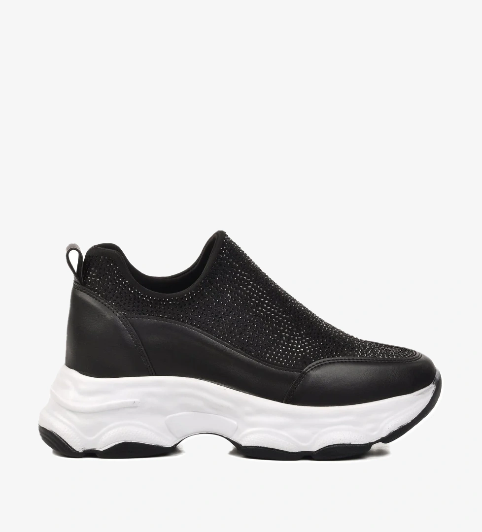 A Spor Aspor Siyah Taşlı Kadın Sneaker model görseli