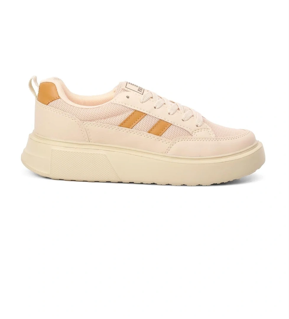 Bej Kadın Spor Ayakkabı Sneaker