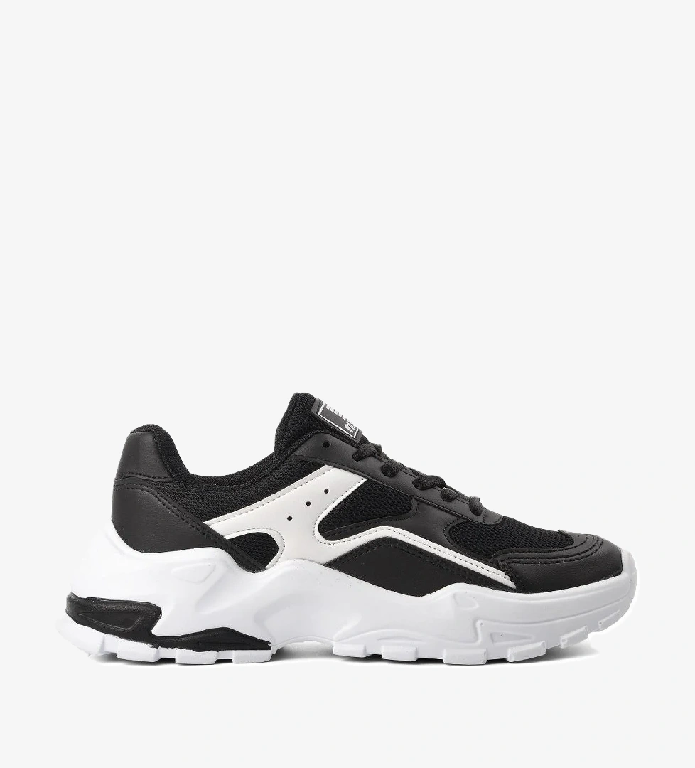 Siyah Beyaz Kadın Spor Ayakkabı Sneaker