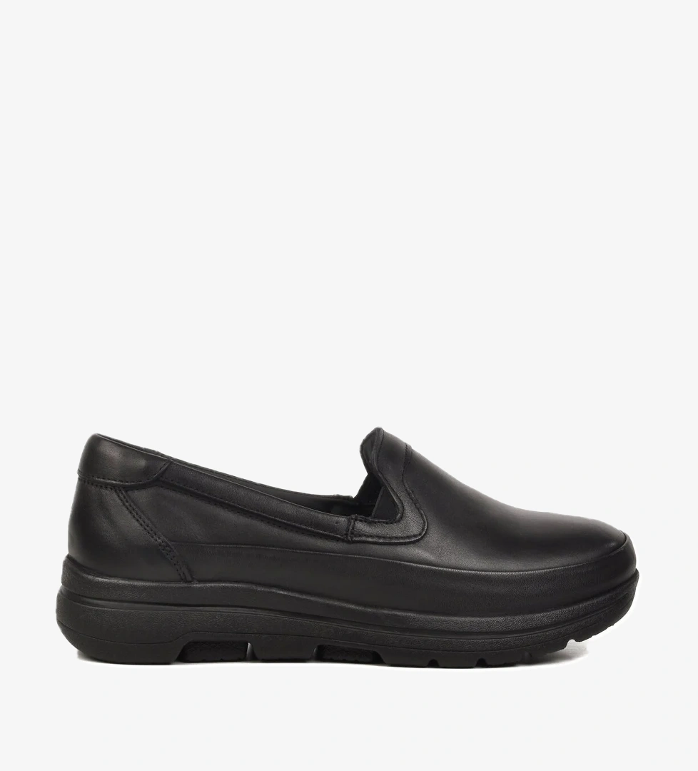 A Spor Aspor Siyah Hakiki Deri Anatomik Kadın Casual Ayakkabı model görseli