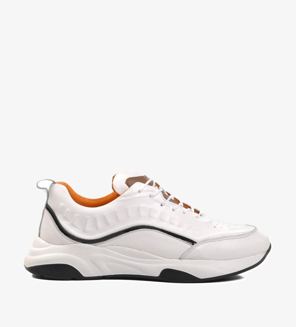 Aspor Beyaz Hakiki Deri Erkek Casual Ayakkabı Premium