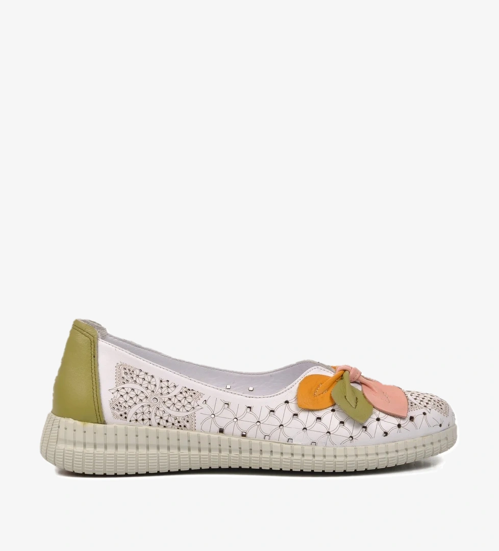 Beyaz Pudra Kadın Günlük Ayakkabı - Görsel 1