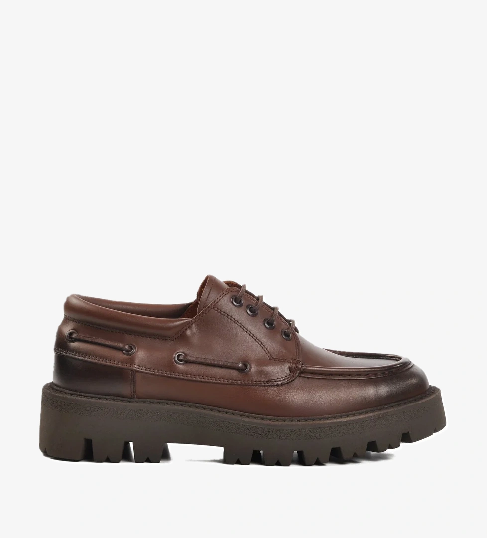 A Spor Aspor Taba Kahve Hakiki Deri Erkek Casual Ayakkabı Premium model görseli