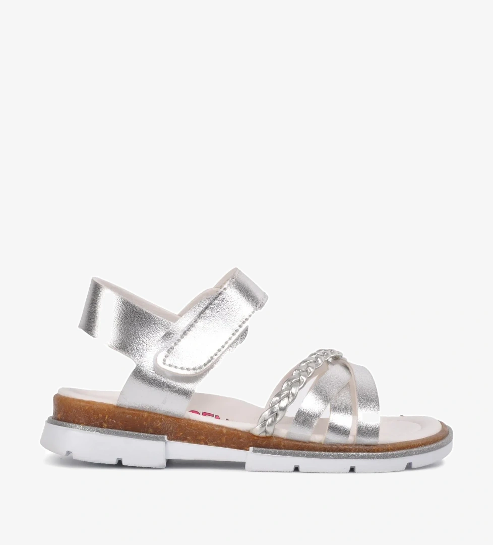 Aspor Gümüş Gri Ortopedik Kız Çocuk Sandalet