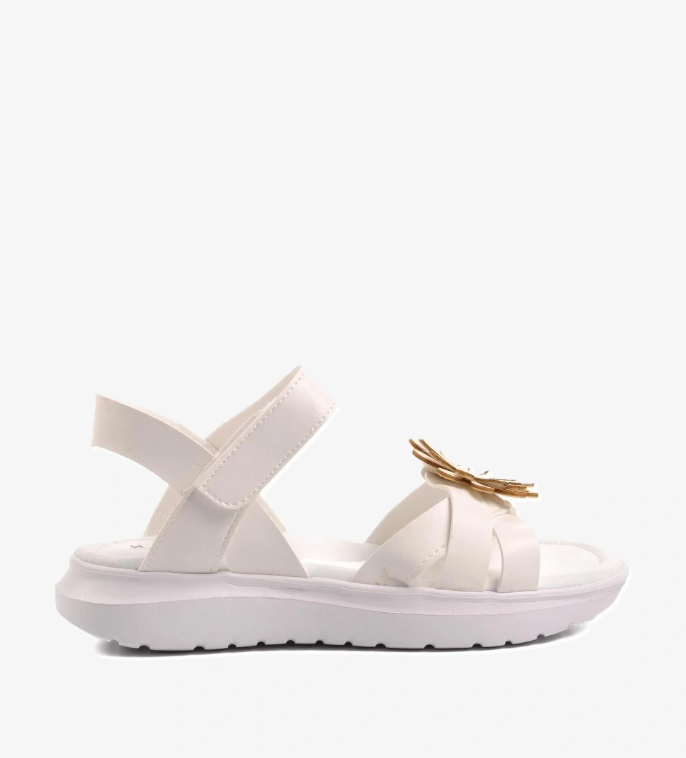 A Spor Aspor Beyaz Kız Çocuk Düz Sandalet model görseli