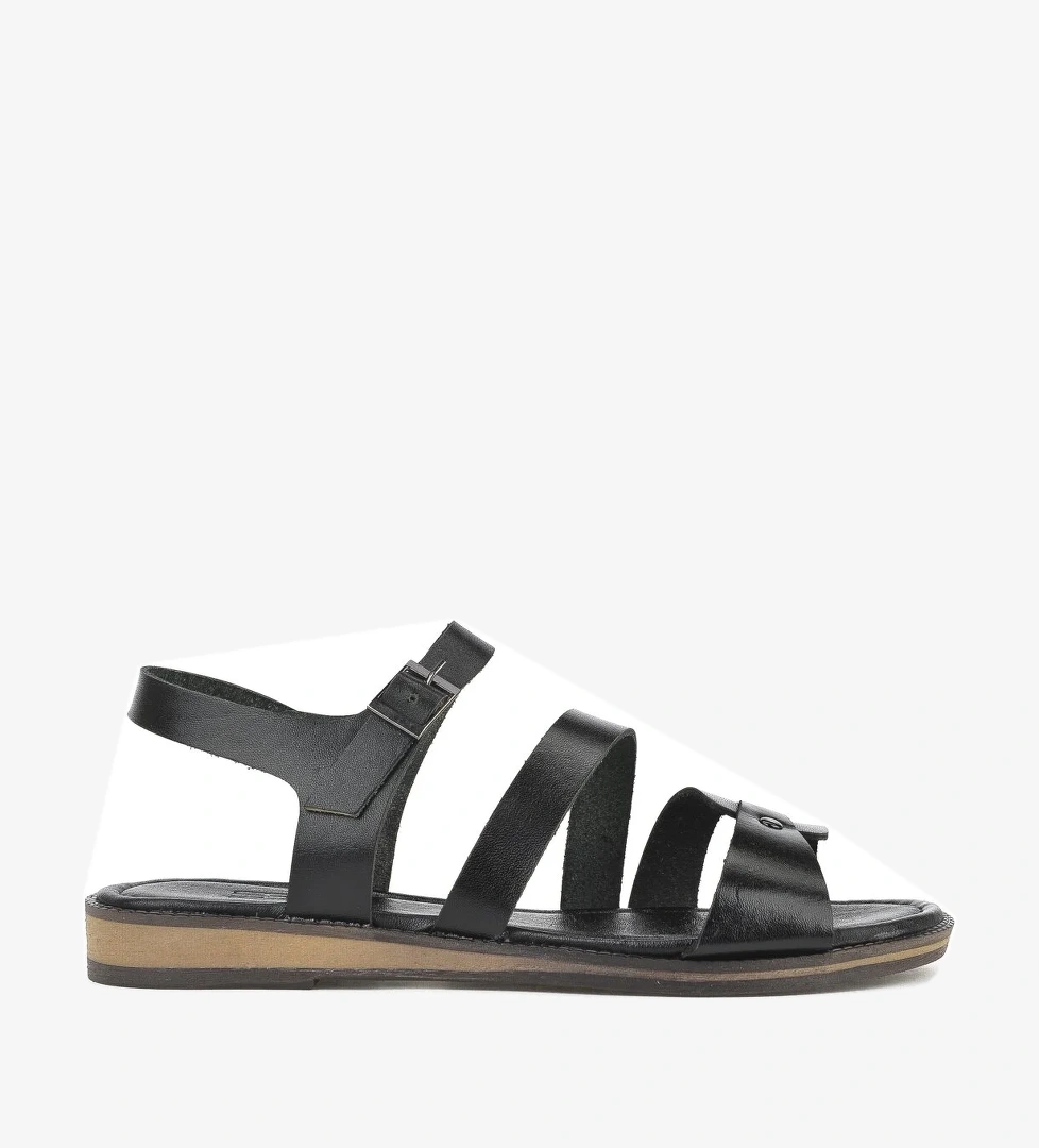 Kadın Hakiki Deri Sandalet 1511010Z4012 Siyah