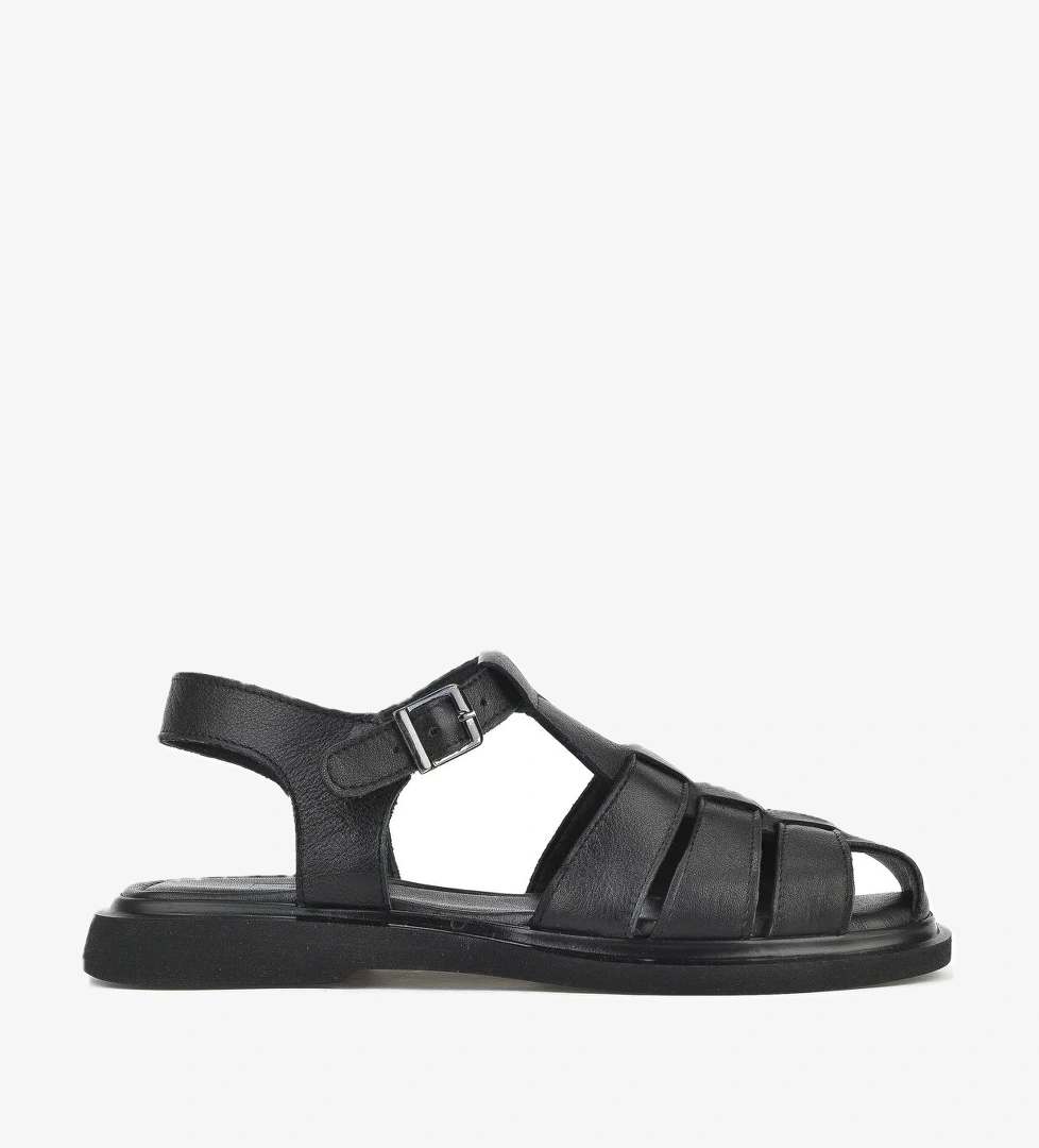 Kadın Hakiki Deri Sandalet 1511047Z600 Siyah