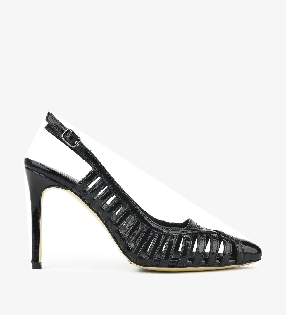 Kadın Hakiki Deri Topuklu Ayakkabı 1511030Z2532 Siyah