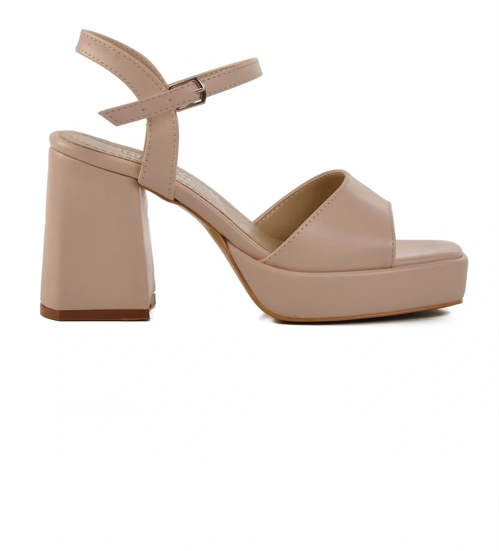 Aspor Bej Platform Topuk Kadın Topuklu Ayakkabı - Görsel 1