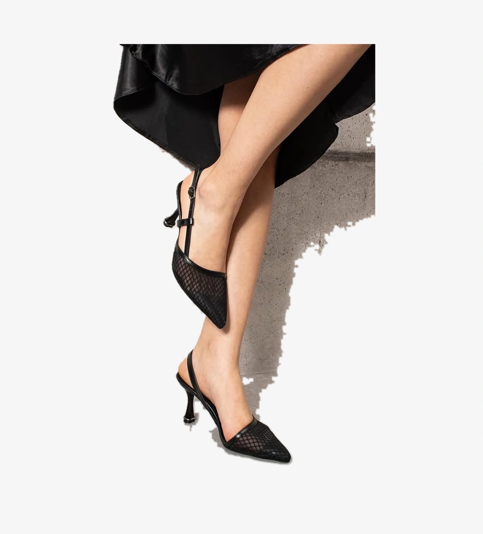 Ayakkabı Fuarı Elit CMR830.015T Kadın Klasik Topuklu Ayakkabı Siyah model görseli